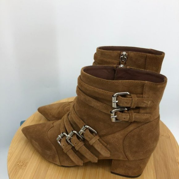 Tabitha  Simmons Brown Christy Suede Ankle Boots size EU 36.5 - Picture 7 of 15